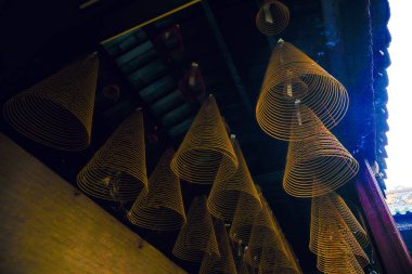 Ho Chi Minh Şehri, Vietnam - JAN 11,2020: Thien Hau Tapınağı (Hoi quan Quang Trieu pagoda) - Ho Chi Minh Şehri (Saigon), Vietnam