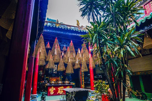 胡志明市 Jan 2020 天后寺 Hoi Quan Quang Trieu Pagoda 越南胡志明市 — 图库照片