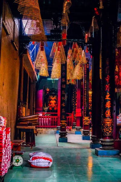 胡志明市 Jan 2020 Spiral Incense Thien Hau Temple Hoi Quan — 图库照片