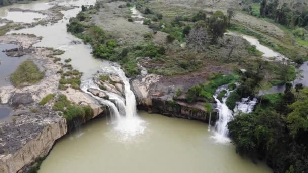 Most Beautiful Waterfall Central Highland Vietnam Dray Sap Dray Water — Stock Video