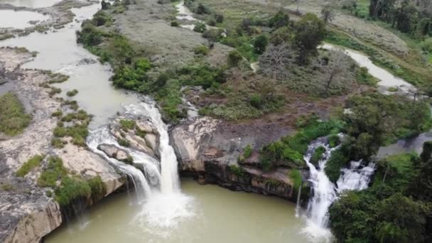 Most Beautiful Waterfall Central Highland Vietnam Dray Sap Dray Water — Stock Video