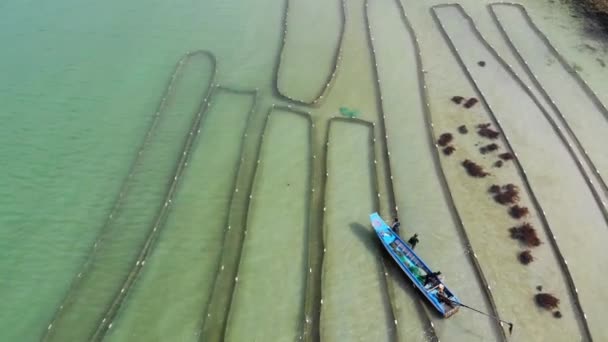 Вид Воздуха Пиратский Остров Дао Хай Южном Побережье Вьетнама Водный — стоковое видео