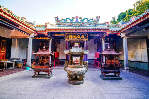 Ho Chi Minh city, Vietnam - JAN 05, 2020: Nghia An Temple (Hoi Quan Nghia An - Chua Ong), one of Chinese Pagoda, one of the oldest temples in Saigon, Vietnam, Asia.