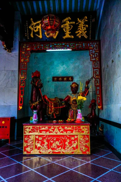 Ho Chi Minh city, Vietnam - JAN 05, 2020: Nghia An Temple (Hoi Quan Nghia An - Chua Ong), one of Chinese Pagoda, one of the oldest temples in Saigon, Vietnam, Asia.