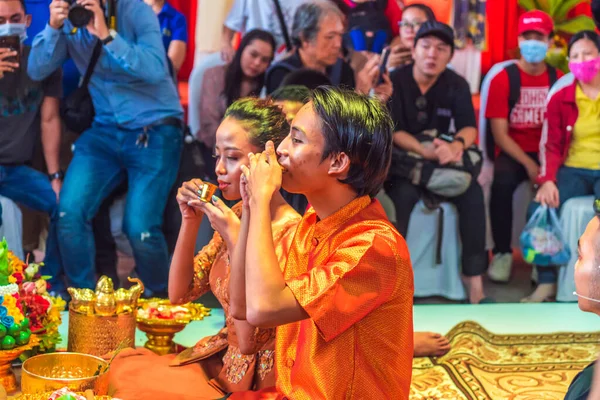 Chi Minh Město Vietnam Červen 2020 Pohled Svatbu Khmer Tradiční — Stock fotografie