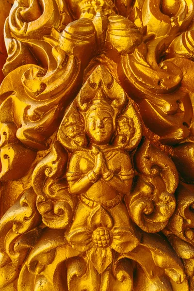 Buddha Decoration Gate Entrance Wat Chantaransay Candaransi Pagoda Khmer Pagoda — Stock Photo, Image