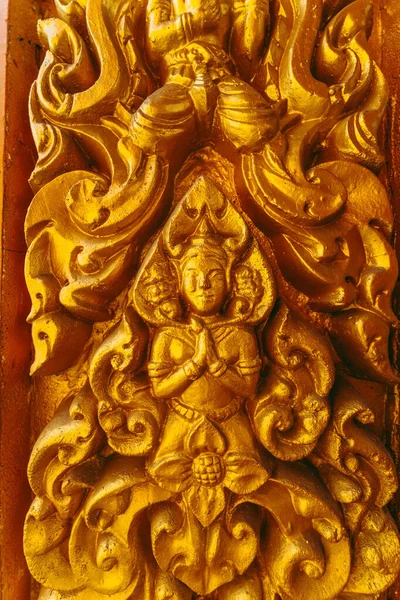 Διακόσμηση Του Βούδα Στην Είσοδο Πύλη Του Wat Chantaransay Candaransi — Φωτογραφία Αρχείου