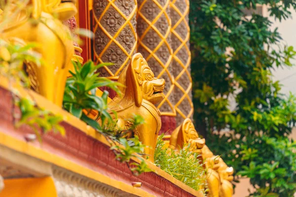 Dekorace Uvnitř Wat Chantaransay Nebo Candaransi Pagoda Khmer Pagoda 2020 — Stock fotografie