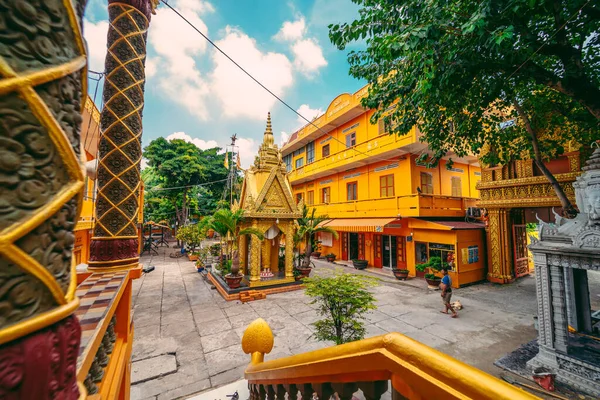 Pohled Wat Chantaransay Nebo Candaransi Pagoda Khmer Pagoda 2020 Městě — Stock fotografie