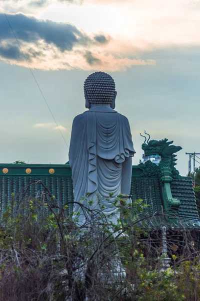 Плейку Вьетнам Июля 2020 Года Статуи Будды Архитектурные Детали Пагоды — стоковое фото