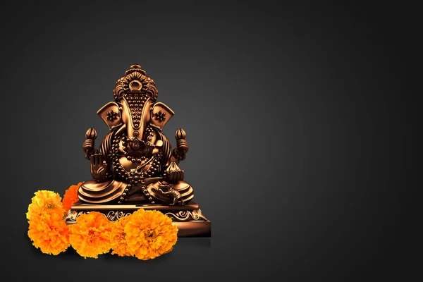 Selectieve Focus Standbeeld Van Lord Ganesha Ganesha Festival Hindoe Religie — Stockfoto