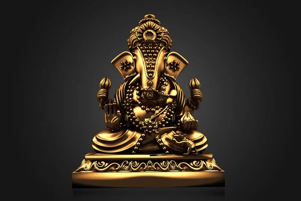 Selectieve Focus Standbeeld Van Lord Ganesha Ganesha Festival Hindoe Religie — Stockfoto