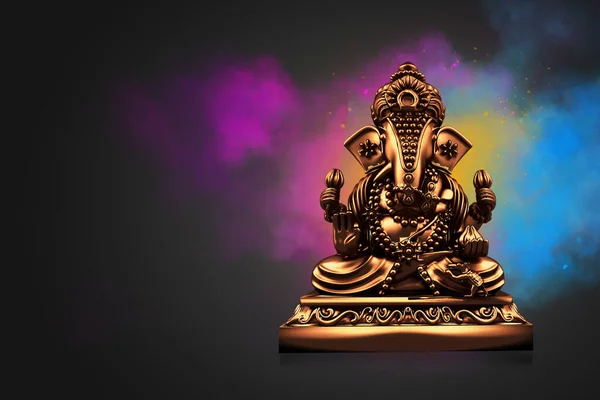 Selektivt Fokus Statyn Lord Ganesha Ganesha Festival Hindu Religion Och — Stockfoto