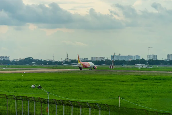 Cidade Chi Minh Vietnã Agosto 2020 Vietjet Air Airbus A321 — Fotografia de Stock