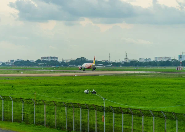 Cidade Chi Minh Vietnã Agosto 2020 Vietjet Air Airbus A321 — Fotografia de Stock