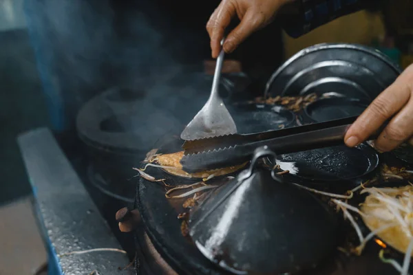 Nom Local Est Banh Xeo Crêpes Vietnamiennes Crêpes Vietnamiennes Faites — Photo