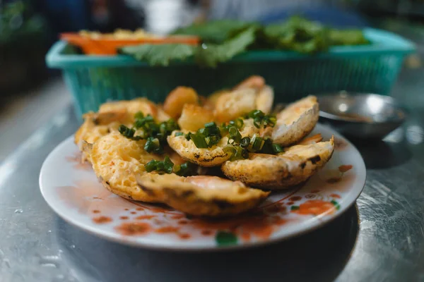 Comida Rua Vietnamita Banh Pode Fazer Pelo Arroz Com Farinha — Fotografia de Stock