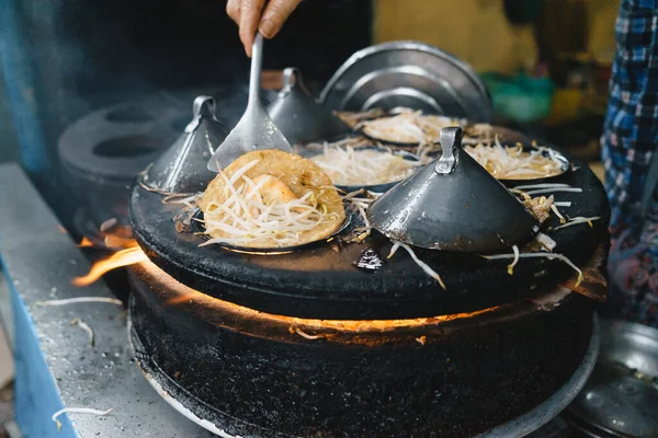 Nome Local Banh Xeo Crepes Vietnamitas Panqueca Vietnamita Fazer Partir — Fotografia de Stock