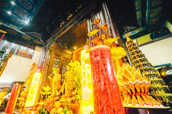 Chi Minh Vietnã Agosto 2020 Interior Templo Buda Mil Pagode — Fotografia de Stock