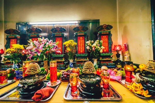 Chi Minh Vietnam August 2020 Innenraum Des Tausend Buddha Tempels — Stockfoto