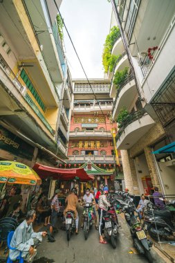 Ho Chi Minh, Vietnam - 31 Ağustos 2020: 31.000 Buddha Tapınağı ya da Chua Van Phat pagoda in District 5, Ho Chi Minh City, Vietnam 31 Ağustos 2020