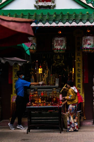 Chi Minh Vietnam Aug 2020 Människor Besöker Thousand Buddha Temple — Stockfoto