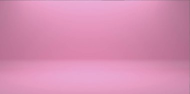 Ürün gösterimi ile boş açık pembe gradyan arkaplan. Beyaz arka plan ya da oda zeminli boş stüdyo. Açık pembe rengin soyut arkaplan dokusu. Boşluğu kopyala.