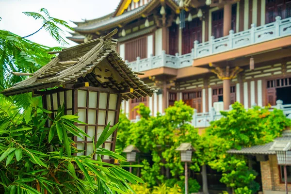 Japanese Style Wooden Lamps Khanh Monastery Chi Minh City Vietnam — Stock Photo, Image