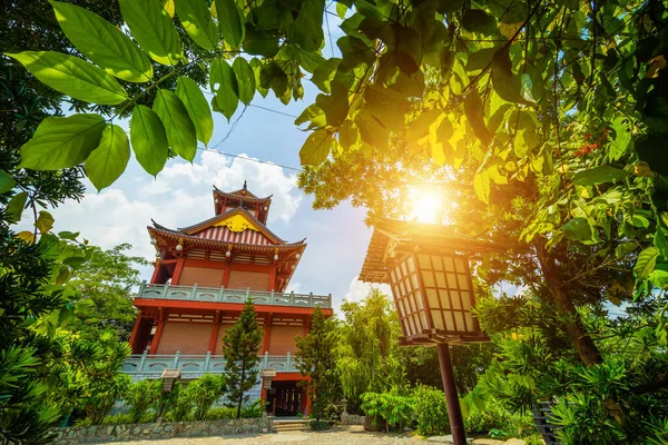 Khanh Pagoda Nın Erken Güneşindeki Güzel Manzara Chi Minh Şehri — Stok fotoğraf