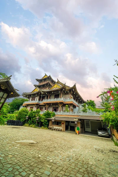 Khanh Pagoda Nın Erken Güneşindeki Güzel Manzara Chi Minh Şehri — Stok fotoğraf