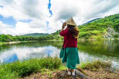 Ba Be Gölü (diğer adı Nui Da Lake), Ba Den Dağı, Tay Ninh Eyaleti, Vietnam.