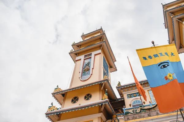 Tay Ninh Província Vietnã Out 2020 Arquiteto Decoração Fora Templo — Fotografia de Stock