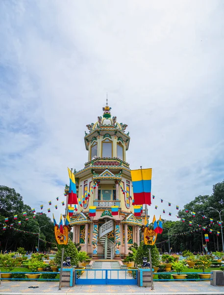 Επαρχία Tay Ninh Βιετνάμ Oct 2020 Αρχιτέκτονας Και Διακόσμηση Έξω — Φωτογραφία Αρχείου