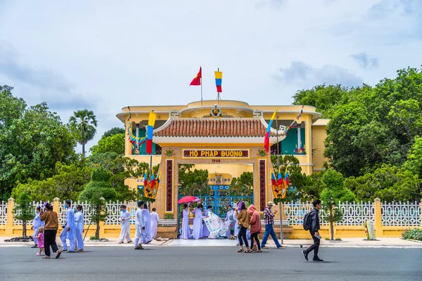 Tay Ninh Provincie Vietnam Říj 2020 Architekt Dekorace Mimo Chrám — Stock fotografie