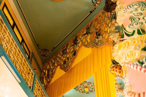 Tay Ninh Província Vietnã Out 2020 Interior Decoração Dentro Templo — Fotografia de Stock