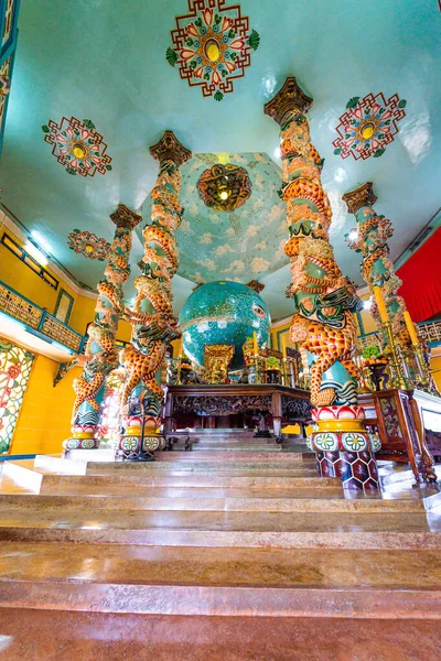 タイニン省 ベトナム 10月2020 タイニン省の曹操大寺内のインテリアと装飾 ホーチミン市の近く ベトナム — ストック写真