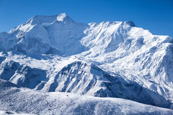 Noordwand van de Annapurna Iv, Annapurna Circuit, Manang, Nepal — Stockfoto