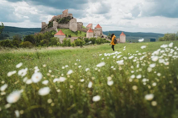 Híres Rúpia Erőd Látványos Erődítmény Fantasztikus Kilátás Nyílik Vár Füves — Stock Fotó