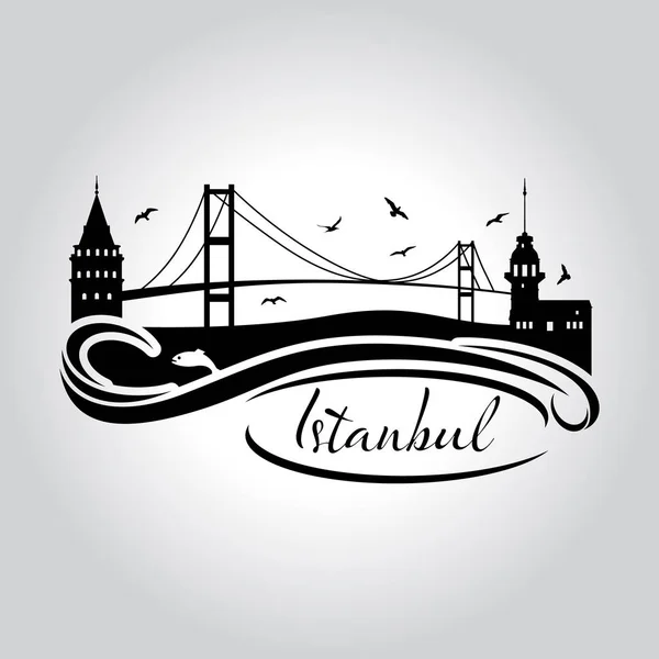 伊斯坦布尔标志 图标和符号矢量插图 — 图库矢量图片
