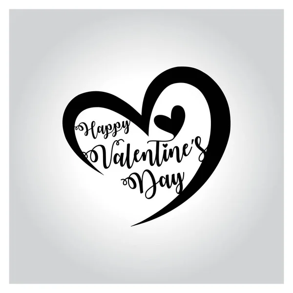 Happy Valentines Day Lettering Handwritten Calligraphy Vector Illustration — Stock Vector