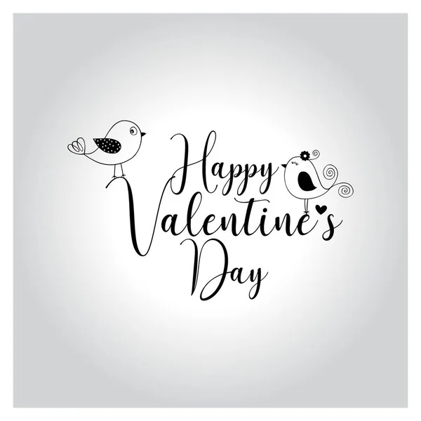 Feliz Día San Valentín Letras Manuscrito Caligrafía Vector Ilustración — Vector de stock