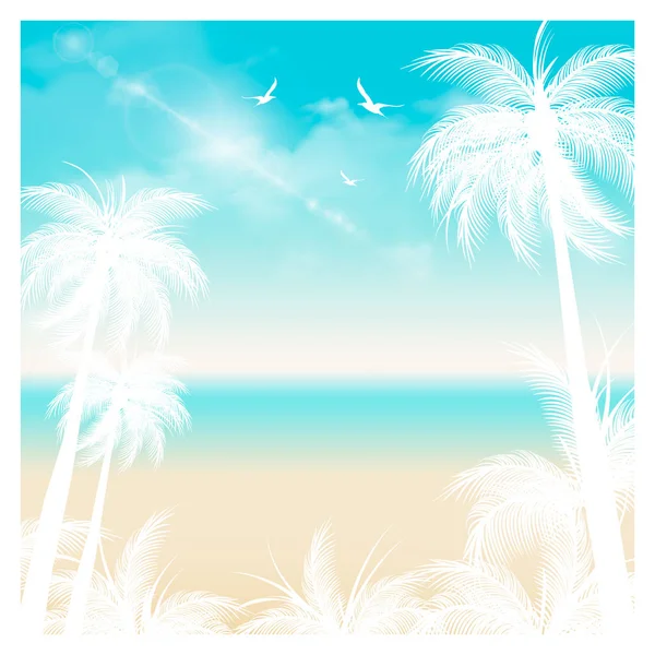 Fondo Verano Hora Verano Vacaciones Verano Concepto Vector Ilustración — Vector de stock