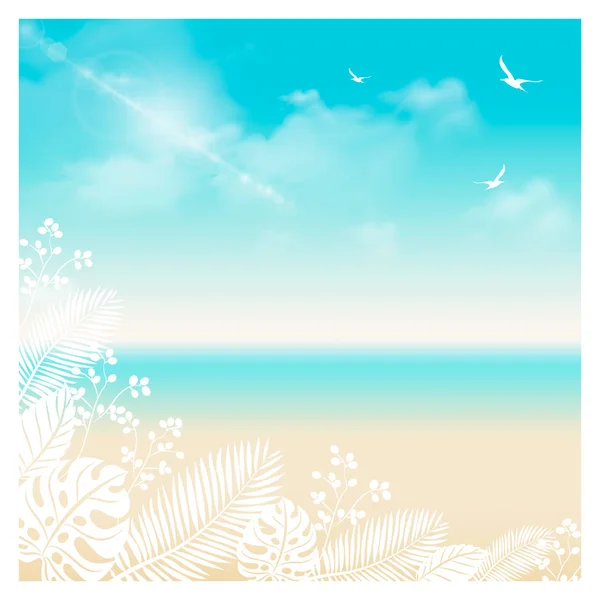 Fondo Verano Hora Verano Vacaciones Verano Concepto Vector Ilustración — Vector de stock