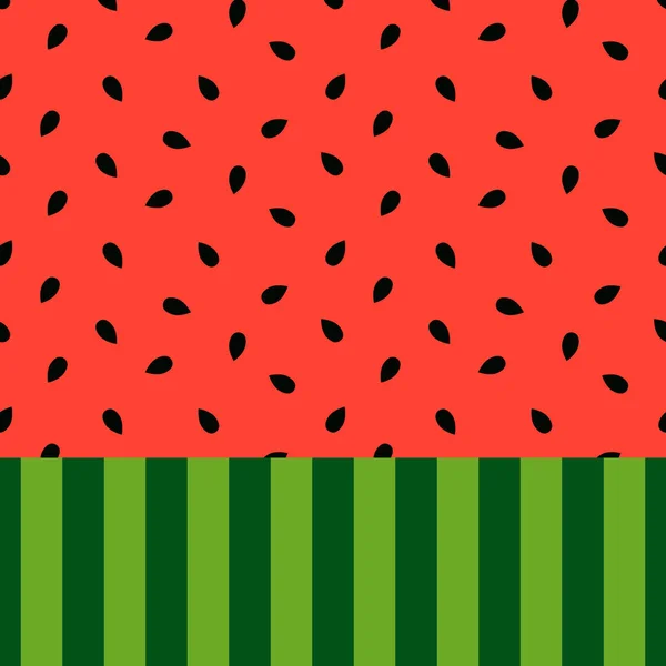 Nahtlose Wassermelonen Hintergrund Und Muster Vektor Illustration — Stockvektor