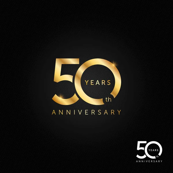 50 yıl yıldönümü logosu, simge ve sembol vektör illüstrasyon