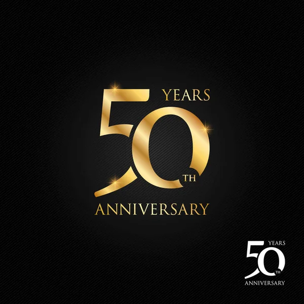 50 yıl yıldönümü logosu, simge ve sembol vektör illüstrasyon