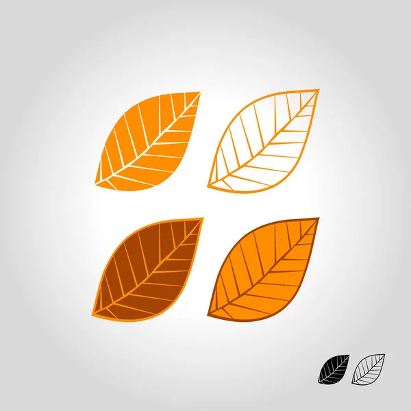 Logotipo Hoja Otoño Icono Vector Símbolo Ilustración — Vector de stock