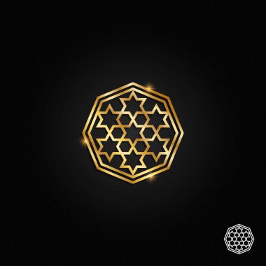 İslami oryantal, geometrik motif. Geleneksel İslami, Arapça, Farsça ve Osmanlı tasarım vektörü çizimi