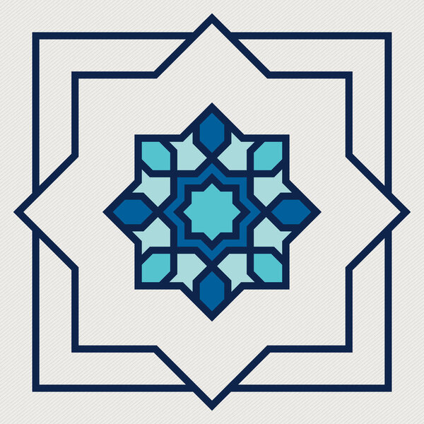 islamic oriental, geometric motif. traditional islamic, arabic, persian and ottoman design vector illustration