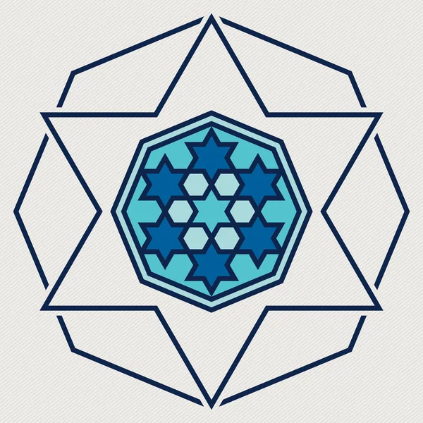 Islâmico Oriental Motivo Geométrico Ilustração Tradicional Vetor Design Islâmico Árabe — Vetor de Stock